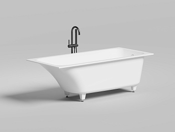 Ванна из литьевго мрамора Salini ORLANDA 102017G 170х75 встраиваемая прямоугольная с ножками